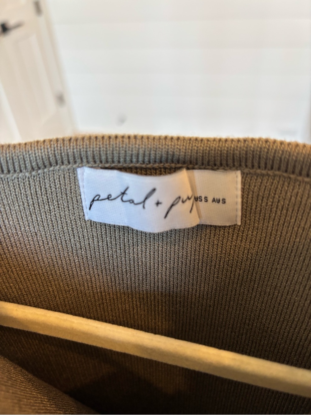 Petal & Pup Olive Sleeveless Peplum Button Top - Picture 4 of 4